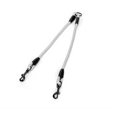 Nobleza rozdvojka na vodítko pre dvoch psov 1,4 cm x 40 cm sivá